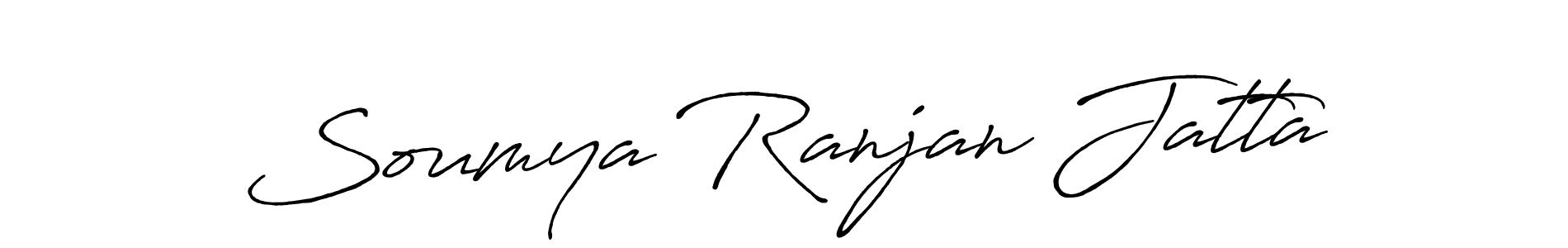 How to make Soumya Ranjan Jatta name signature. Use Antro_Vectra_Bolder style for creating short signs online. This is the latest handwritten sign. Soumya Ranjan Jatta signature style 7 images and pictures png