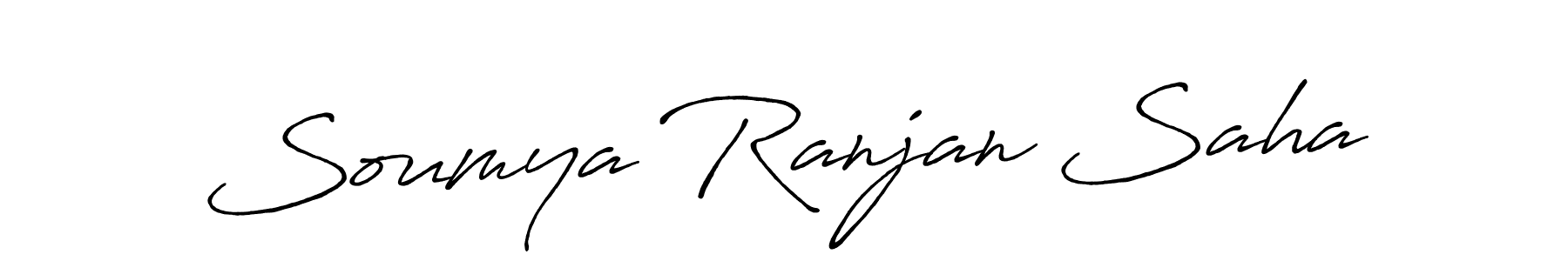 Make a beautiful signature design for name Soumya Ranjan Saha. With this signature (Antro_Vectra_Bolder) style, you can create a handwritten signature for free. Soumya Ranjan Saha signature style 7 images and pictures png