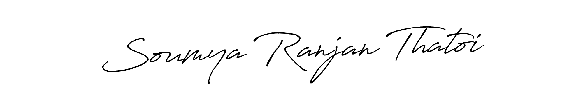 The best way (Antro_Vectra_Bolder) to make a short signature is to pick only two or three words in your name. The name Soumya Ranjan Thatoi include a total of six letters. For converting this name. Soumya Ranjan Thatoi signature style 7 images and pictures png