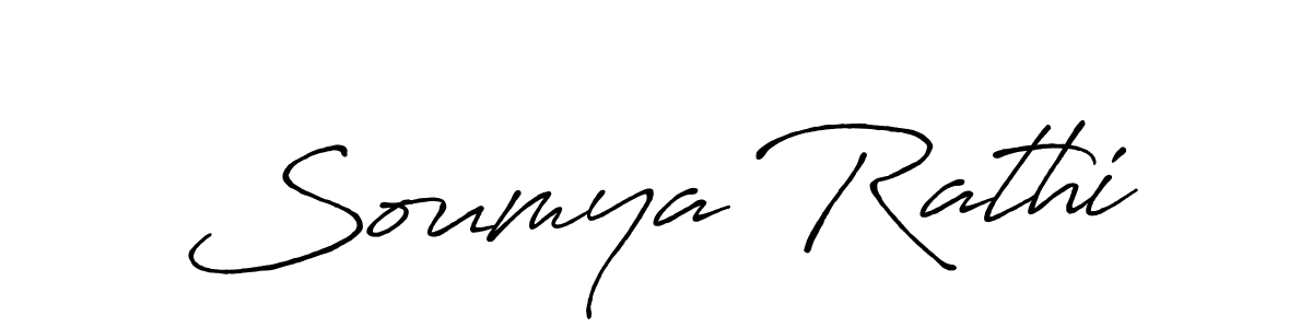 Make a beautiful signature design for name Soumya Rathi. With this signature (Antro_Vectra_Bolder) style, you can create a handwritten signature for free. Soumya Rathi signature style 7 images and pictures png