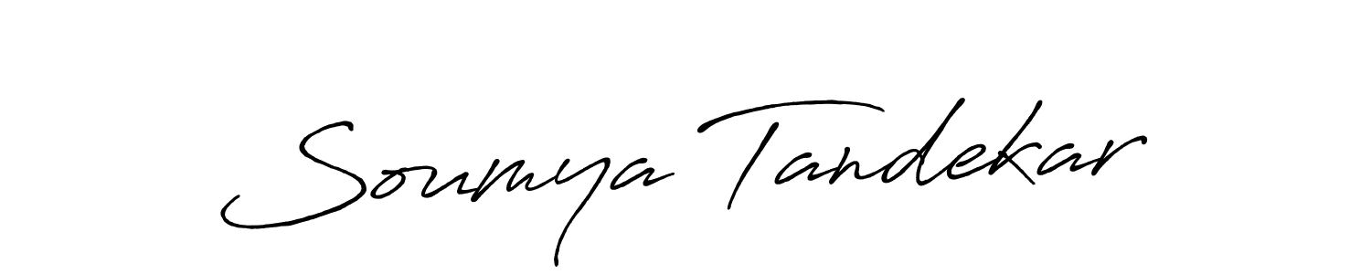 The best way (Antro_Vectra_Bolder) to make a short signature is to pick only two or three words in your name. The name Soumya Tandekar include a total of six letters. For converting this name. Soumya Tandekar signature style 7 images and pictures png