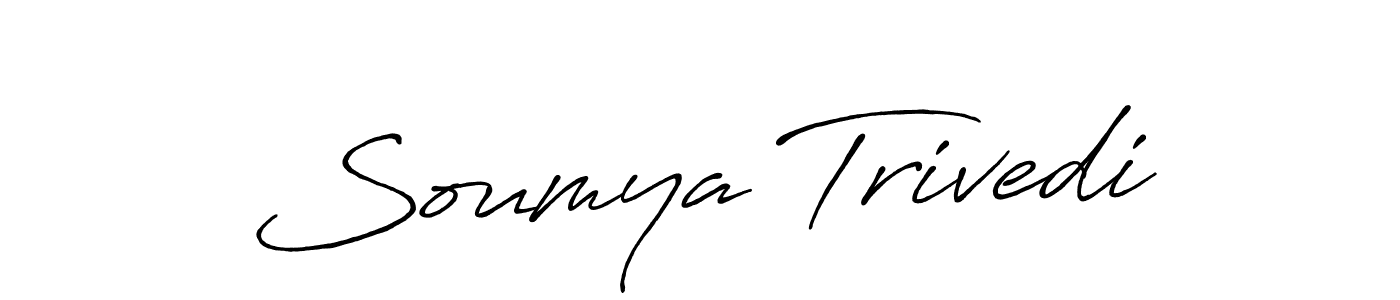 Also we have Soumya Trivedi name is the best signature style. Create professional handwritten signature collection using Antro_Vectra_Bolder autograph style. Soumya Trivedi signature style 7 images and pictures png