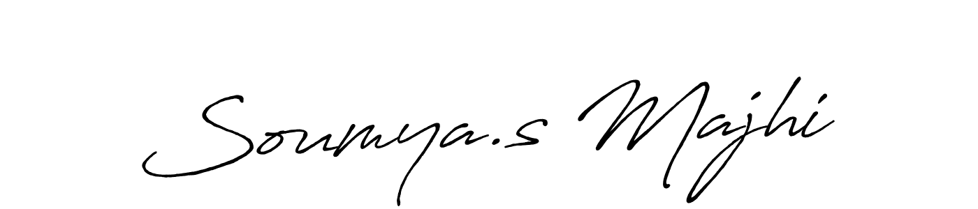 How to make Soumya.s Majhi name signature. Use Antro_Vectra_Bolder style for creating short signs online. This is the latest handwritten sign. Soumya.s Majhi signature style 7 images and pictures png