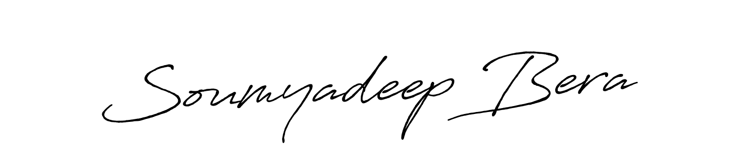 How to make Soumyadeep Bera name signature. Use Antro_Vectra_Bolder style for creating short signs online. This is the latest handwritten sign. Soumyadeep Bera signature style 7 images and pictures png