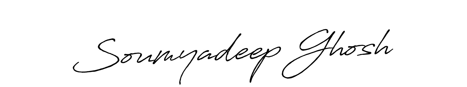 Make a beautiful signature design for name Soumyadeep Ghosh. With this signature (Antro_Vectra_Bolder) style, you can create a handwritten signature for free. Soumyadeep Ghosh signature style 7 images and pictures png
