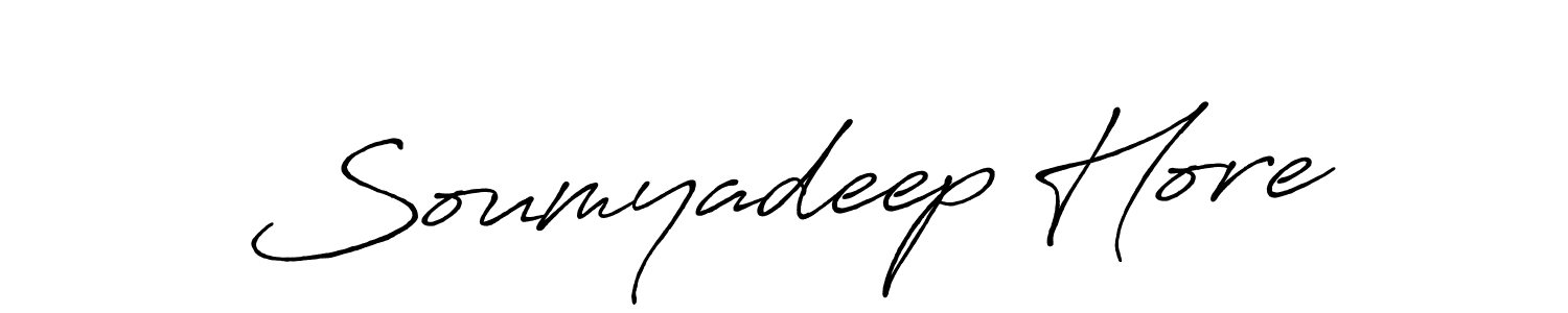 Design your own signature with our free online signature maker. With this signature software, you can create a handwritten (Antro_Vectra_Bolder) signature for name Soumyadeep Hore. Soumyadeep Hore signature style 7 images and pictures png