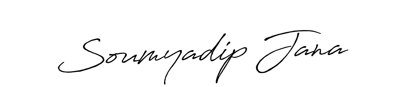 How to make Soumyadip Jana name signature. Use Antro_Vectra_Bolder style for creating short signs online. This is the latest handwritten sign. Soumyadip Jana signature style 7 images and pictures png