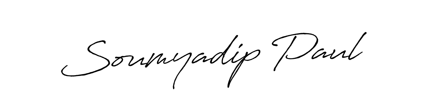 Make a beautiful signature design for name Soumyadip Paul. With this signature (Antro_Vectra_Bolder) style, you can create a handwritten signature for free. Soumyadip Paul signature style 7 images and pictures png