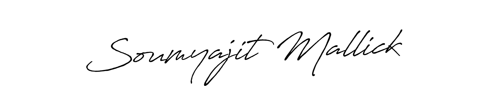 How to make Soumyajit Mallick name signature. Use Antro_Vectra_Bolder style for creating short signs online. This is the latest handwritten sign. Soumyajit Mallick signature style 7 images and pictures png