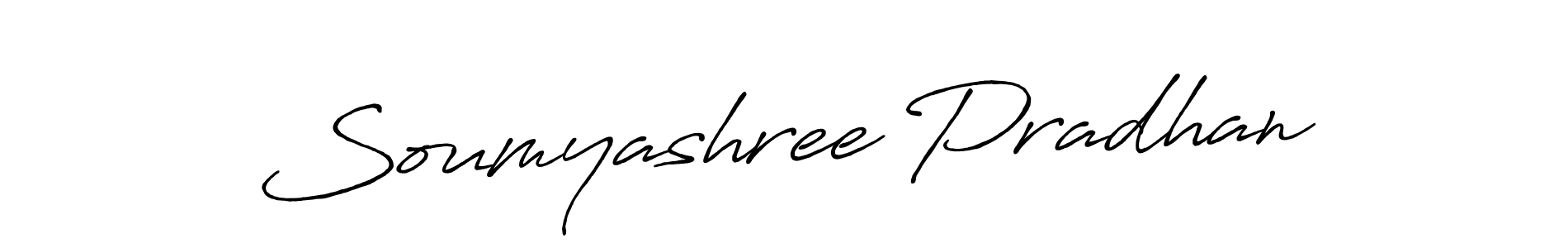 How to make Soumyashree Pradhan name signature. Use Antro_Vectra_Bolder style for creating short signs online. This is the latest handwritten sign. Soumyashree Pradhan signature style 7 images and pictures png