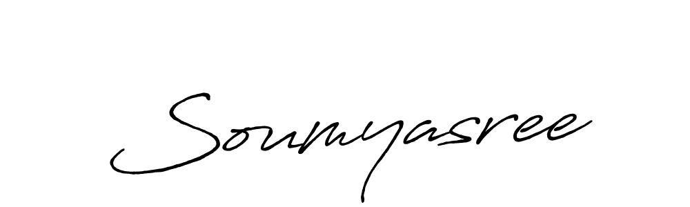 How to make Soumyasree name signature. Use Antro_Vectra_Bolder style for creating short signs online. This is the latest handwritten sign. Soumyasree signature style 7 images and pictures png