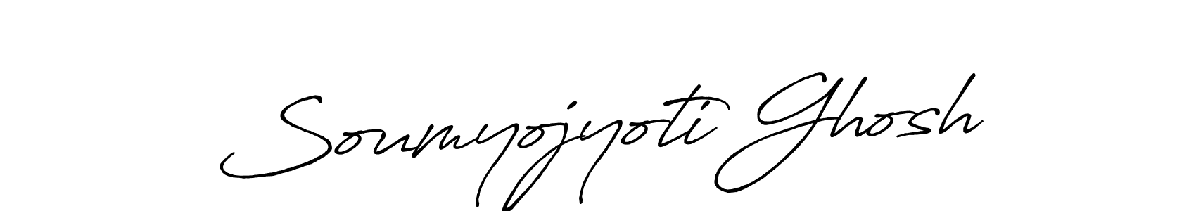 How to make Soumyojyoti Ghosh name signature. Use Antro_Vectra_Bolder style for creating short signs online. This is the latest handwritten sign. Soumyojyoti Ghosh signature style 7 images and pictures png