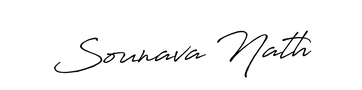 Also we have Sounava Nath name is the best signature style. Create professional handwritten signature collection using Antro_Vectra_Bolder autograph style. Sounava Nath signature style 7 images and pictures png