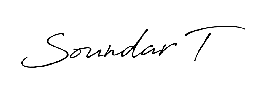 Also we have Soundar T name is the best signature style. Create professional handwritten signature collection using Antro_Vectra_Bolder autograph style. Soundar T signature style 7 images and pictures png