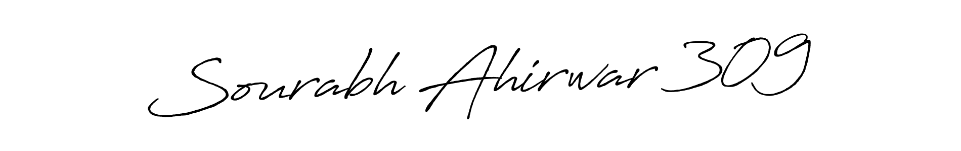 Use a signature maker to create a handwritten signature online. With this signature software, you can design (Antro_Vectra_Bolder) your own signature for name Sourabh Ahirwar 309. Sourabh Ahirwar 309 signature style 7 images and pictures png