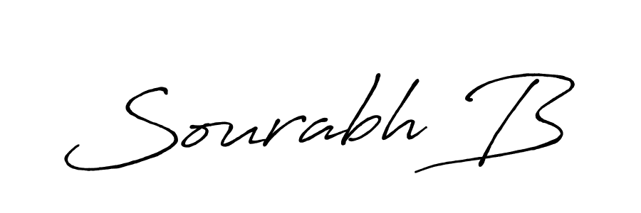 You should practise on your own different ways (Antro_Vectra_Bolder) to write your name (Sourabh B) in signature. don't let someone else do it for you. Sourabh B signature style 7 images and pictures png