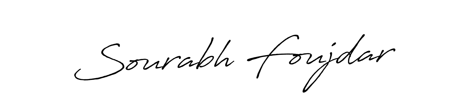 Create a beautiful signature design for name Sourabh Foujdar. With this signature (Antro_Vectra_Bolder) fonts, you can make a handwritten signature for free. Sourabh Foujdar signature style 7 images and pictures png