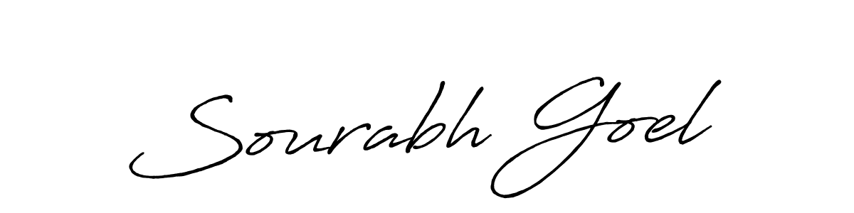 Sourabh Goel stylish signature style. Best Handwritten Sign (Antro_Vectra_Bolder) for my name. Handwritten Signature Collection Ideas for my name Sourabh Goel. Sourabh Goel signature style 7 images and pictures png