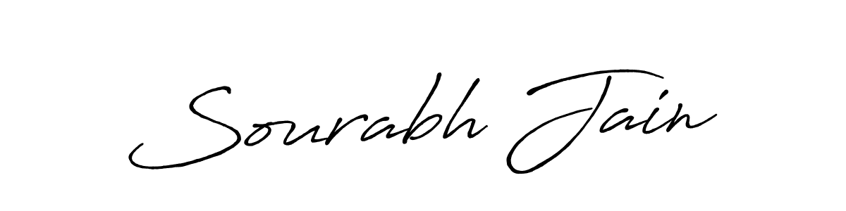 Make a beautiful signature design for name Sourabh Jain. With this signature (Antro_Vectra_Bolder) style, you can create a handwritten signature for free. Sourabh Jain signature style 7 images and pictures png