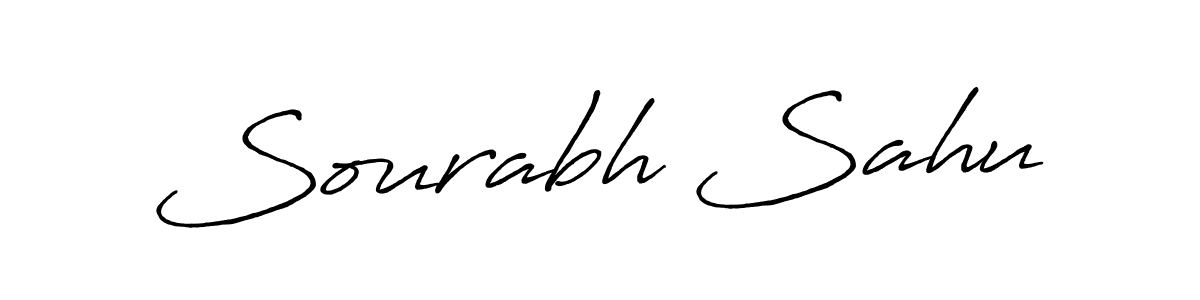 Design your own signature with our free online signature maker. With this signature software, you can create a handwritten (Antro_Vectra_Bolder) signature for name Sourabh Sahu. Sourabh Sahu signature style 7 images and pictures png