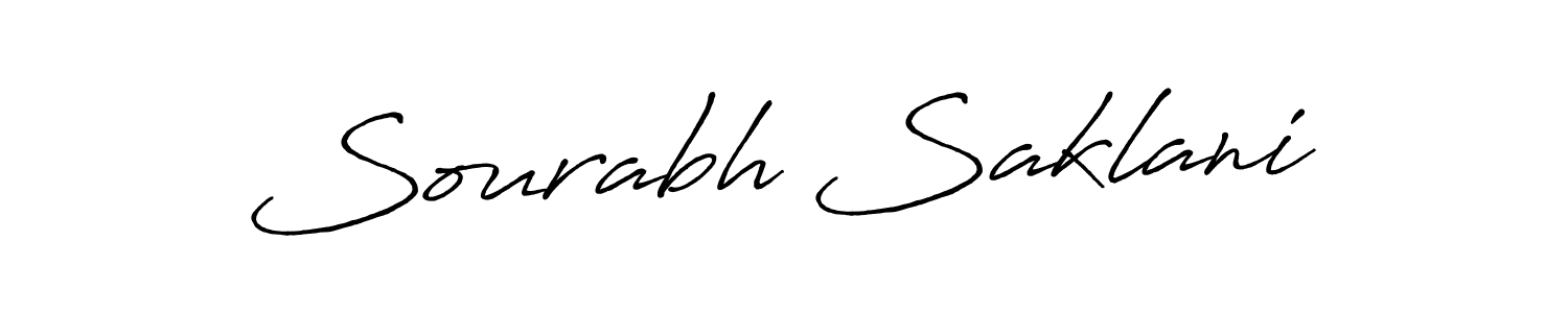 Make a beautiful signature design for name Sourabh Saklani. With this signature (Antro_Vectra_Bolder) style, you can create a handwritten signature for free. Sourabh Saklani signature style 7 images and pictures png