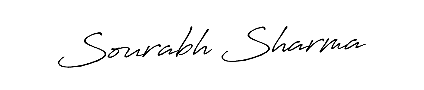 How to make Sourabh Sharma signature? Antro_Vectra_Bolder is a professional autograph style. Create handwritten signature for Sourabh Sharma name. Sourabh Sharma signature style 7 images and pictures png