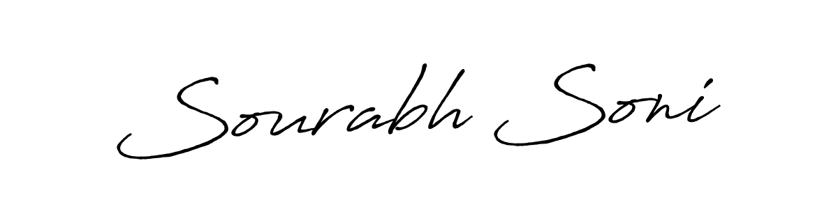 Design your own signature with our free online signature maker. With this signature software, you can create a handwritten (Antro_Vectra_Bolder) signature for name Sourabh Soni. Sourabh Soni signature style 7 images and pictures png