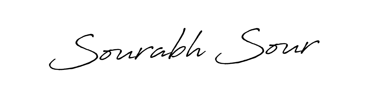 Sourabh Sour stylish signature style. Best Handwritten Sign (Antro_Vectra_Bolder) for my name. Handwritten Signature Collection Ideas for my name Sourabh Sour. Sourabh Sour signature style 7 images and pictures png