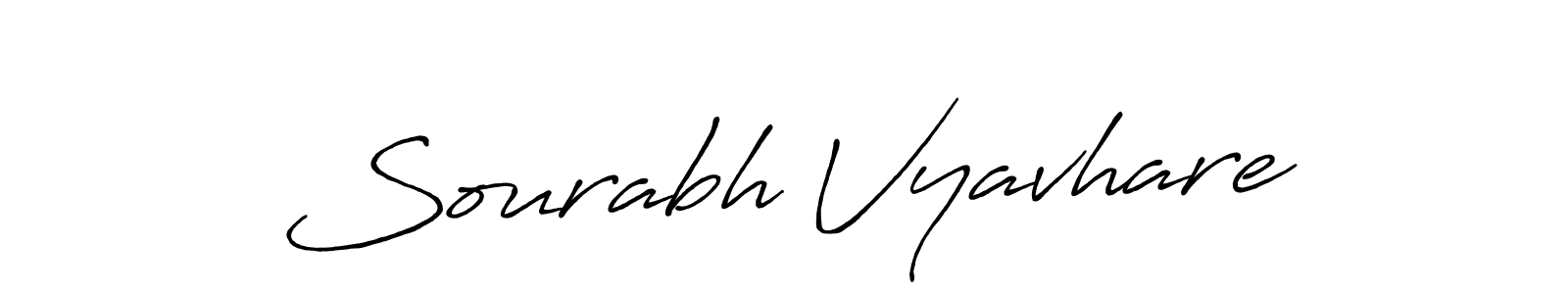 Sourabh Vyavhare stylish signature style. Best Handwritten Sign (Antro_Vectra_Bolder) for my name. Handwritten Signature Collection Ideas for my name Sourabh Vyavhare. Sourabh Vyavhare signature style 7 images and pictures png
