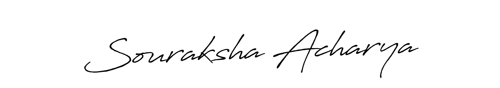 How to make Souraksha Acharya name signature. Use Antro_Vectra_Bolder style for creating short signs online. This is the latest handwritten sign. Souraksha Acharya signature style 7 images and pictures png