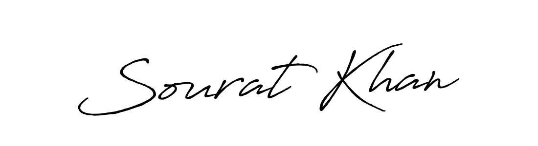 Create a beautiful signature design for name Sourat Khan. With this signature (Antro_Vectra_Bolder) fonts, you can make a handwritten signature for free. Sourat Khan signature style 7 images and pictures png