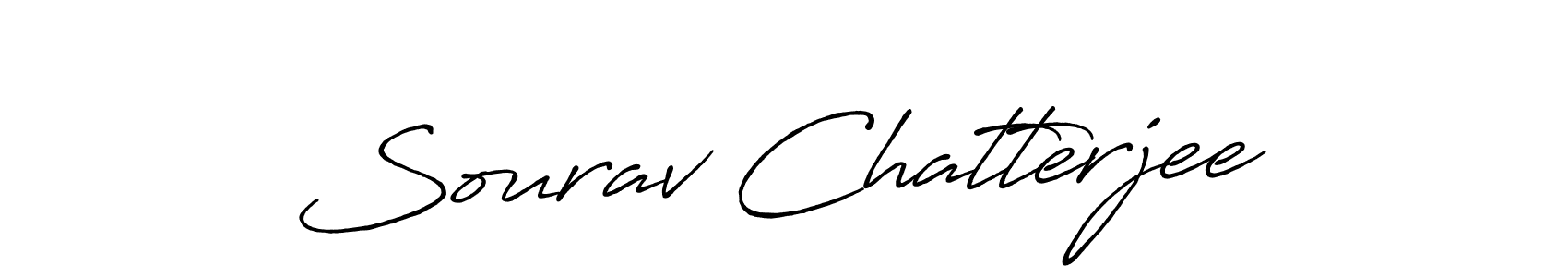 How to make Sourav Chatterjee name signature. Use Antro_Vectra_Bolder style for creating short signs online. This is the latest handwritten sign. Sourav Chatterjee signature style 7 images and pictures png