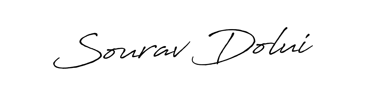 Sourav Dolui stylish signature style. Best Handwritten Sign (Antro_Vectra_Bolder) for my name. Handwritten Signature Collection Ideas for my name Sourav Dolui. Sourav Dolui signature style 7 images and pictures png