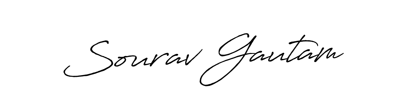 How to make Sourav Gautam signature? Antro_Vectra_Bolder is a professional autograph style. Create handwritten signature for Sourav Gautam name. Sourav Gautam signature style 7 images and pictures png