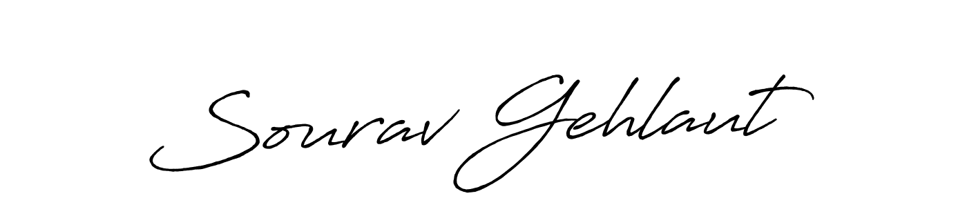 Make a short Sourav Gehlaut signature style. Manage your documents anywhere anytime using Antro_Vectra_Bolder. Create and add eSignatures, submit forms, share and send files easily. Sourav Gehlaut signature style 7 images and pictures png