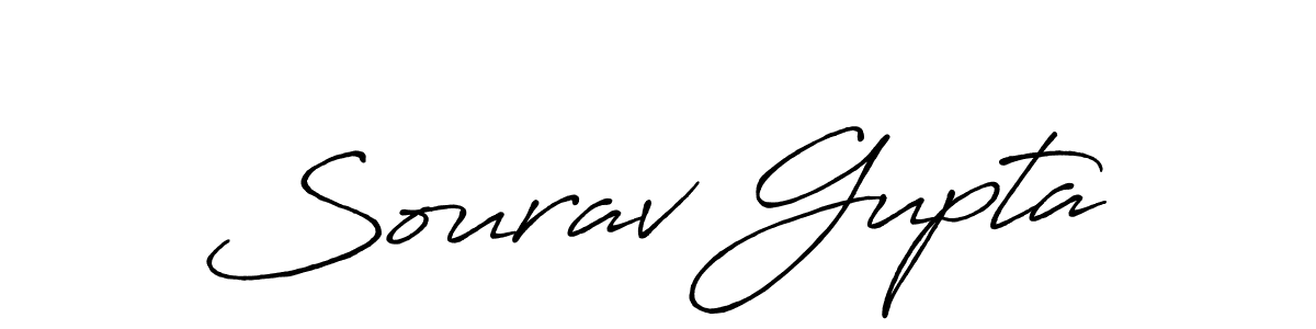 How to make Sourav Gupta name signature. Use Antro_Vectra_Bolder style for creating short signs online. This is the latest handwritten sign. Sourav Gupta signature style 7 images and pictures png