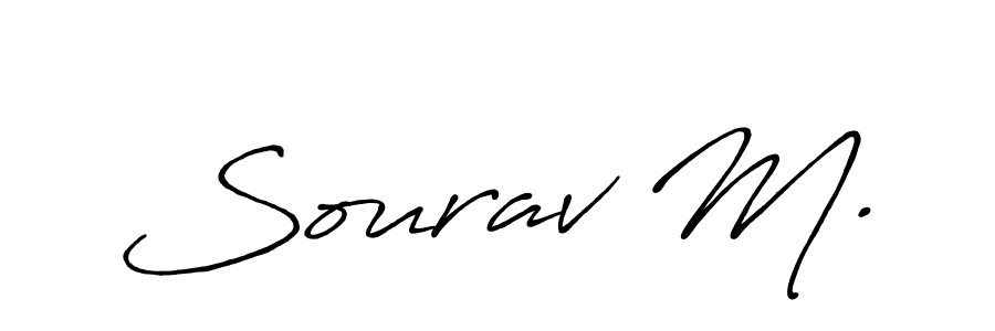 Design your own signature with our free online signature maker. With this signature software, you can create a handwritten (Antro_Vectra_Bolder) signature for name Sourav M.. Sourav M. signature style 7 images and pictures png
