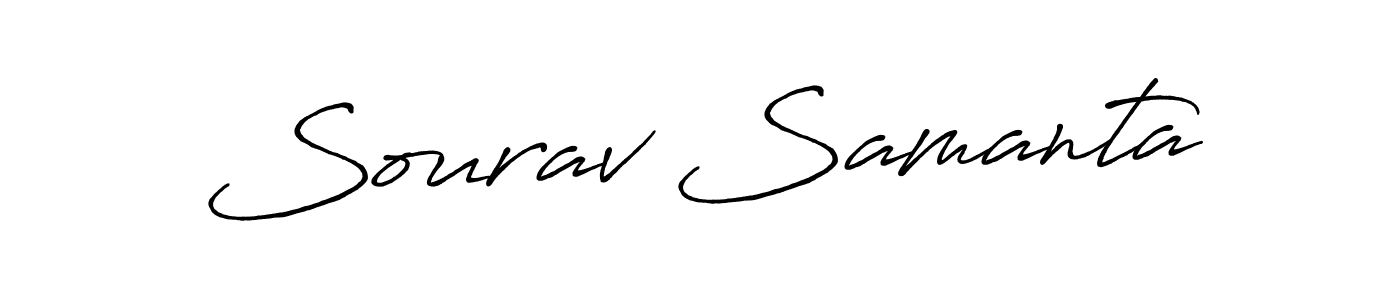 How to make Sourav Samanta signature? Antro_Vectra_Bolder is a professional autograph style. Create handwritten signature for Sourav Samanta name. Sourav Samanta signature style 7 images and pictures png
