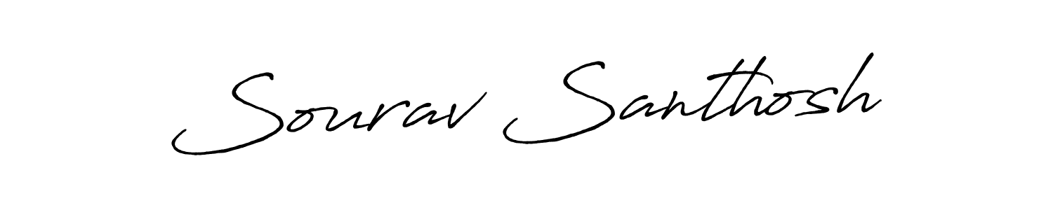 How to make Sourav Santhosh signature? Antro_Vectra_Bolder is a professional autograph style. Create handwritten signature for Sourav Santhosh name. Sourav Santhosh signature style 7 images and pictures png