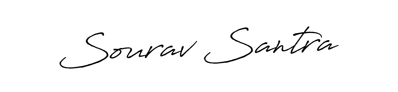 Create a beautiful signature design for name Sourav Santra. With this signature (Antro_Vectra_Bolder) fonts, you can make a handwritten signature for free. Sourav Santra signature style 7 images and pictures png