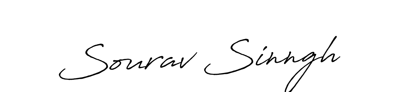 Also we have Sourav Sinngh name is the best signature style. Create professional handwritten signature collection using Antro_Vectra_Bolder autograph style. Sourav Sinngh signature style 7 images and pictures png