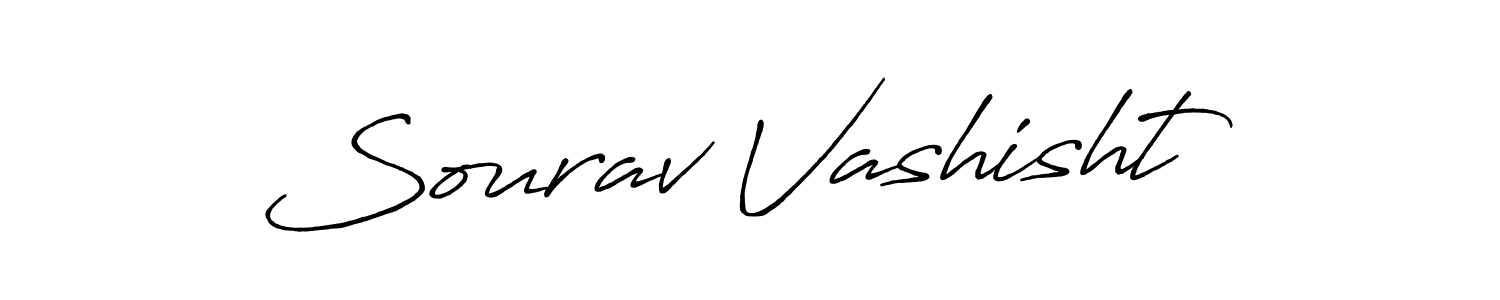 Make a short Sourav Vashisht signature style. Manage your documents anywhere anytime using Antro_Vectra_Bolder. Create and add eSignatures, submit forms, share and send files easily. Sourav Vashisht signature style 7 images and pictures png