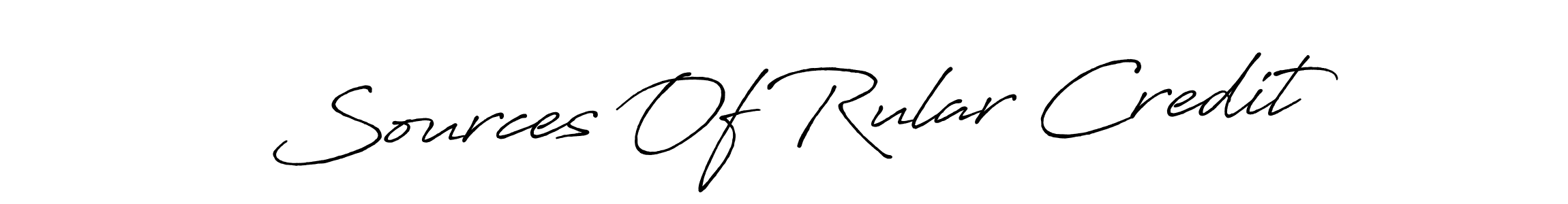 How to make Sources Of Rular Credit signature? Antro_Vectra_Bolder is a professional autograph style. Create handwritten signature for Sources Of Rular Credit name. Sources Of Rular Credit signature style 7 images and pictures png