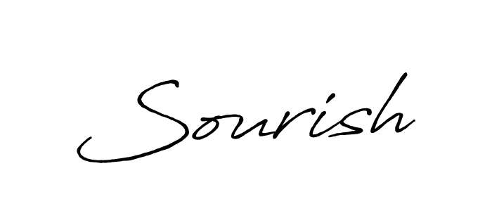 Use a signature maker to create a handwritten signature online. With this signature software, you can design (Antro_Vectra_Bolder) your own signature for name Sourish. Sourish signature style 7 images and pictures png