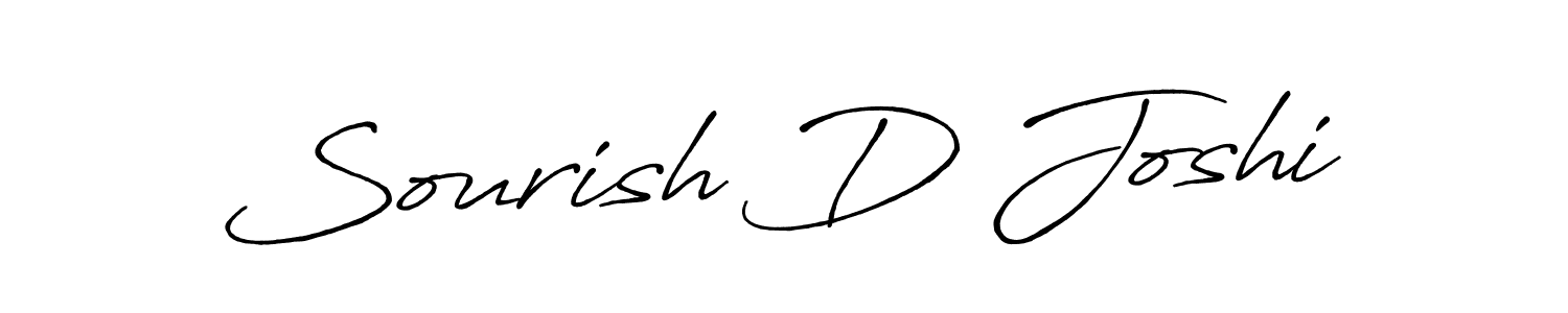 Also we have Sourish D Joshi name is the best signature style. Create professional handwritten signature collection using Antro_Vectra_Bolder autograph style. Sourish D Joshi signature style 7 images and pictures png