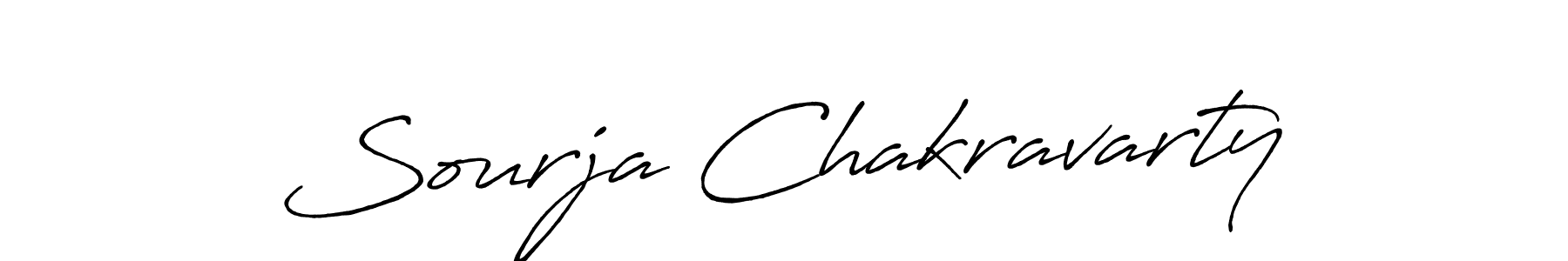 Create a beautiful signature design for name Sourja Chakravarty. With this signature (Antro_Vectra_Bolder) fonts, you can make a handwritten signature for free. Sourja Chakravarty signature style 7 images and pictures png