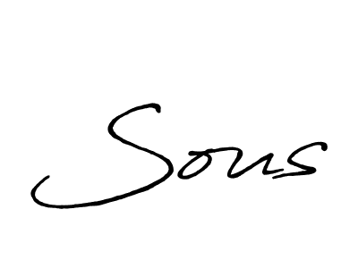 How to make Sous signature? Antro_Vectra_Bolder is a professional autograph style. Create handwritten signature for Sous name. Sous signature style 7 images and pictures png