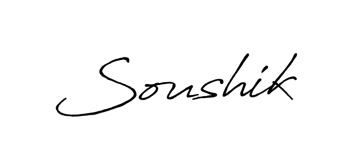 How to make Soushik signature? Antro_Vectra_Bolder is a professional autograph style. Create handwritten signature for Soushik name. Soushik signature style 7 images and pictures png