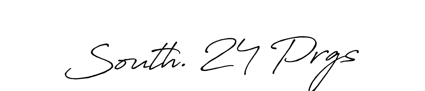 Create a beautiful signature design for name South. 24 Prgs. With this signature (Antro_Vectra_Bolder) fonts, you can make a handwritten signature for free. South. 24 Prgs signature style 7 images and pictures png