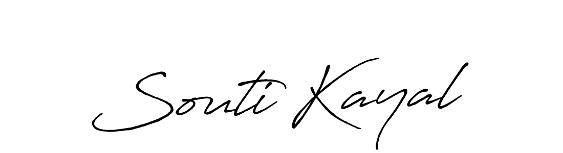 Create a beautiful signature design for name Souti Kayal. With this signature (Antro_Vectra_Bolder) fonts, you can make a handwritten signature for free. Souti Kayal signature style 7 images and pictures png